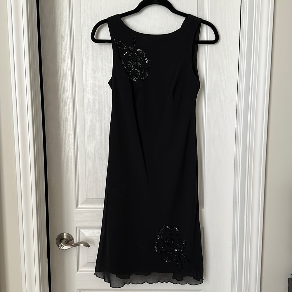 Black sheath dress